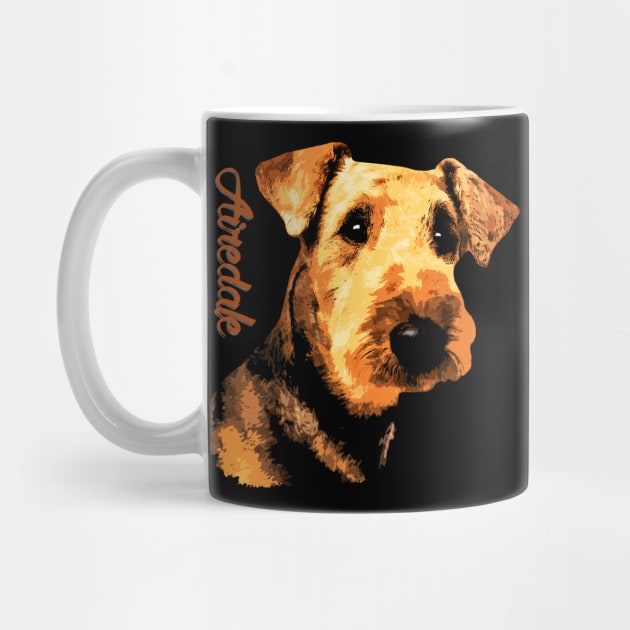 Airedale Terrier Portrait by Nartissima